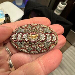 1930s Italian Mosaic Brooch